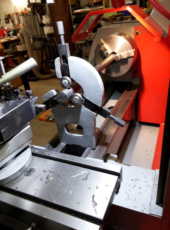 Metal Lathe Steady Rest mod (ball bearings)