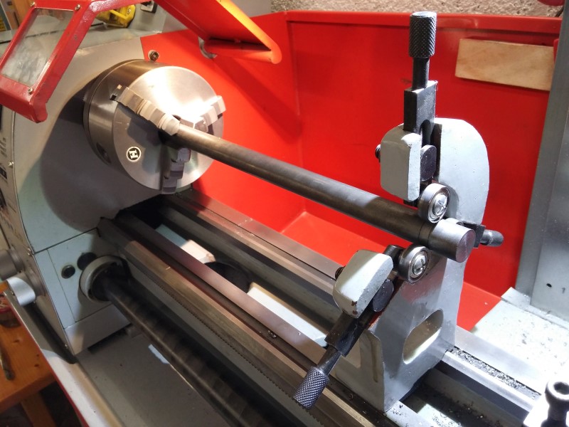 Metal Lathe Steady Rest mod (ball bearings)