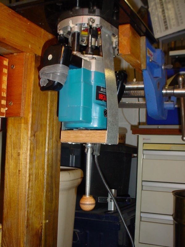 Router table simple router lift system HomemadeTools