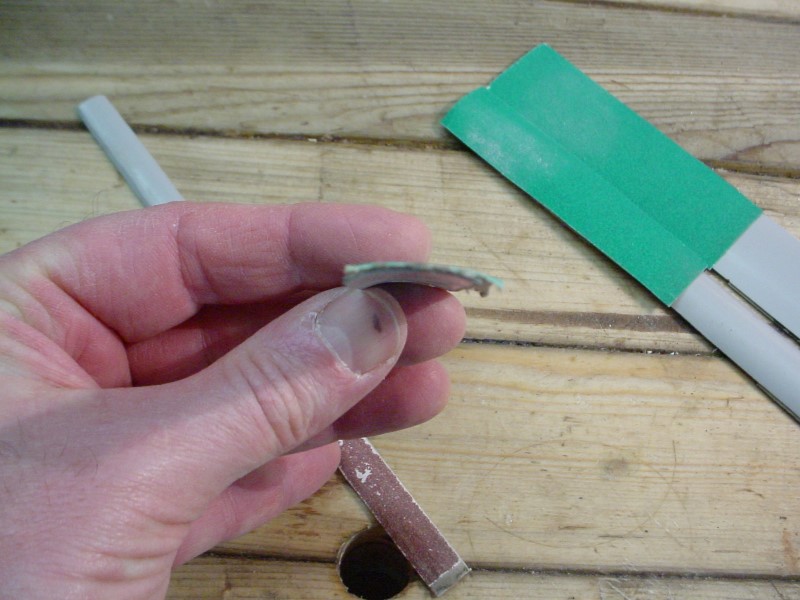 Curved sanding sticks