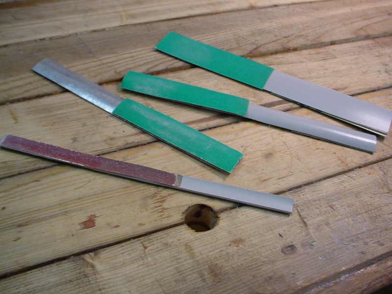 Curved sanding sticks