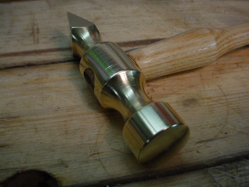 Small brass head hammer