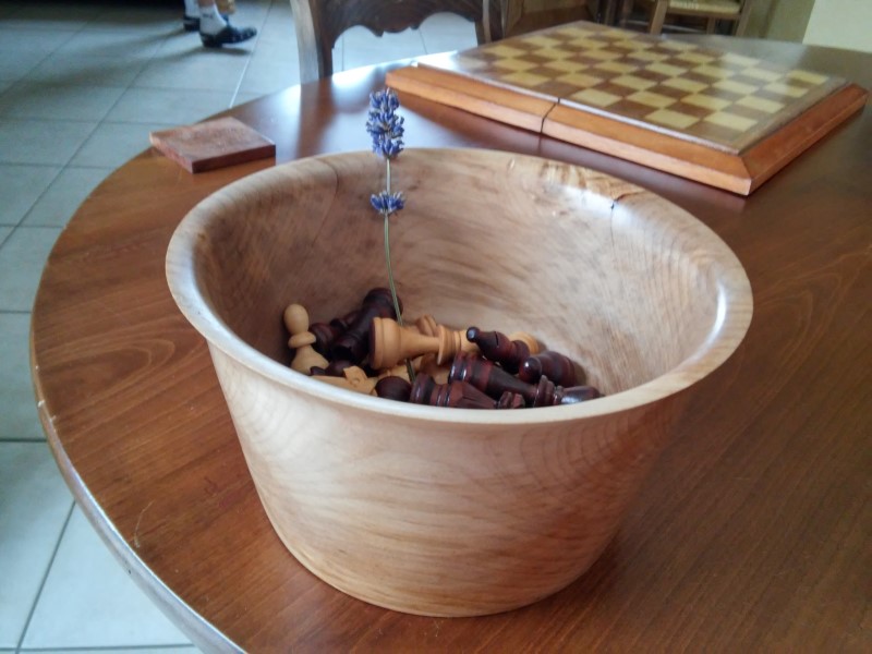 Maple bowl, flat bottom