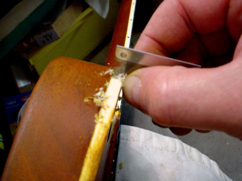 It is easier to scrape after shellac than before.