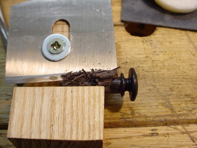 Sharpening at the angle of the reamer.