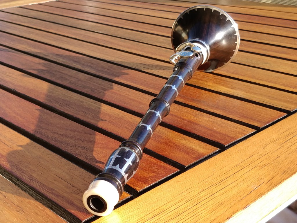 Pewter inlaid bombard