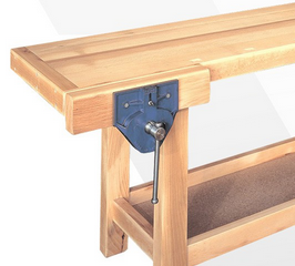 Parallel jaws bench vise.