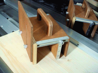Manual feeder blocks for table saw