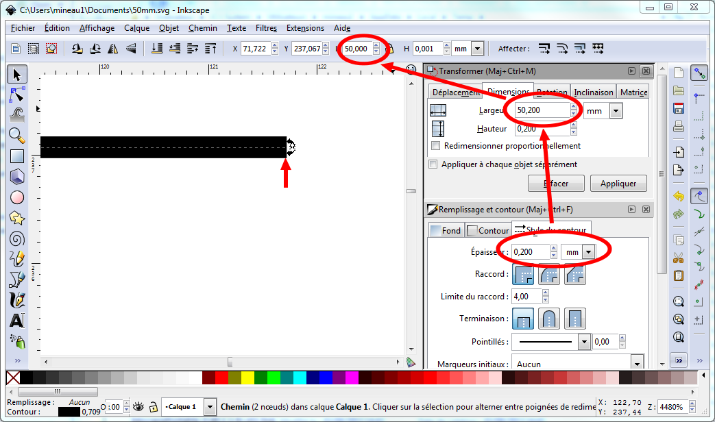 Maîtriser les dimensions dans Inkscape