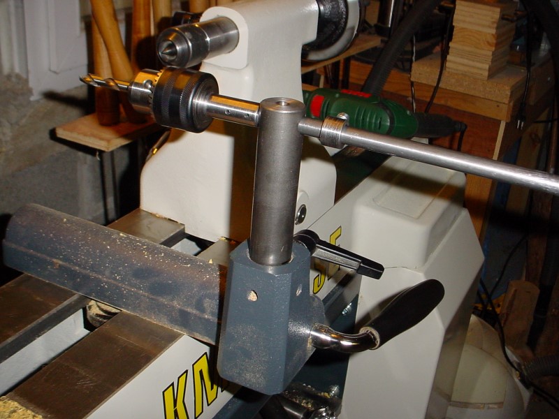 Transverse drilling on the lathe